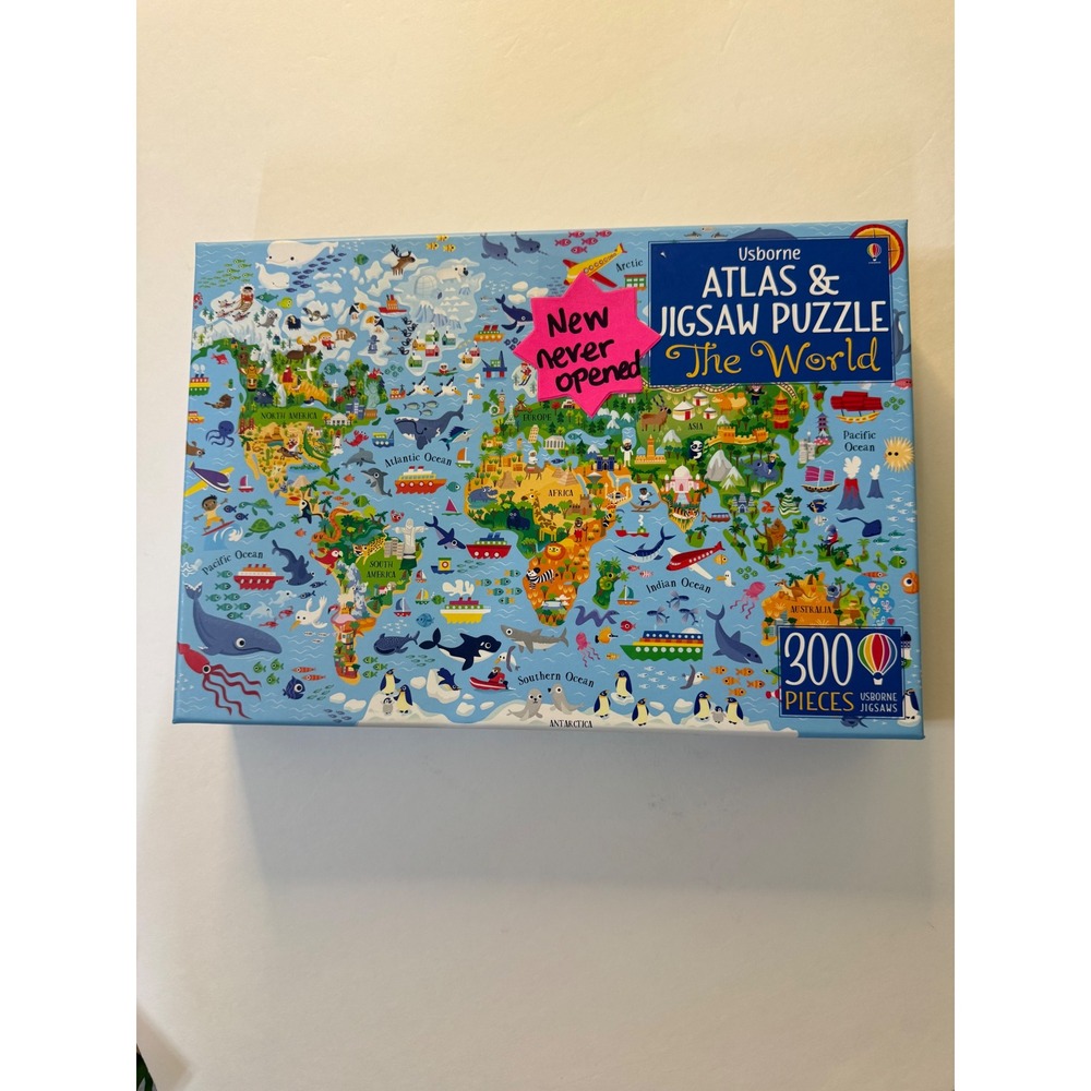 NEW Usborne Jigsaw Puzzle The World 300 Pieces Educational Map geography